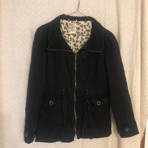 Anthropologie Tulle black anorak cargo jacket